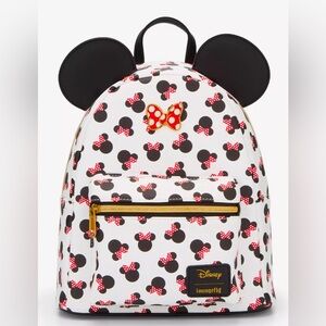 Loungefly Disney Minnie Mouse Backpack - Black, Red, White